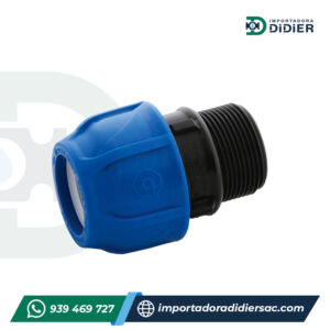 conector rosca macho hdpe a compresion