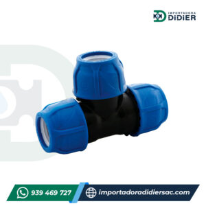 tee hdpe a compresion